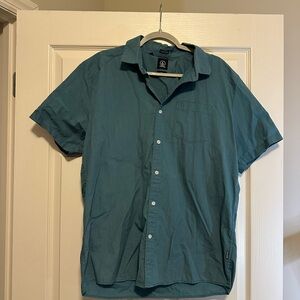 Volcom Teal Casual Button Down Shirt